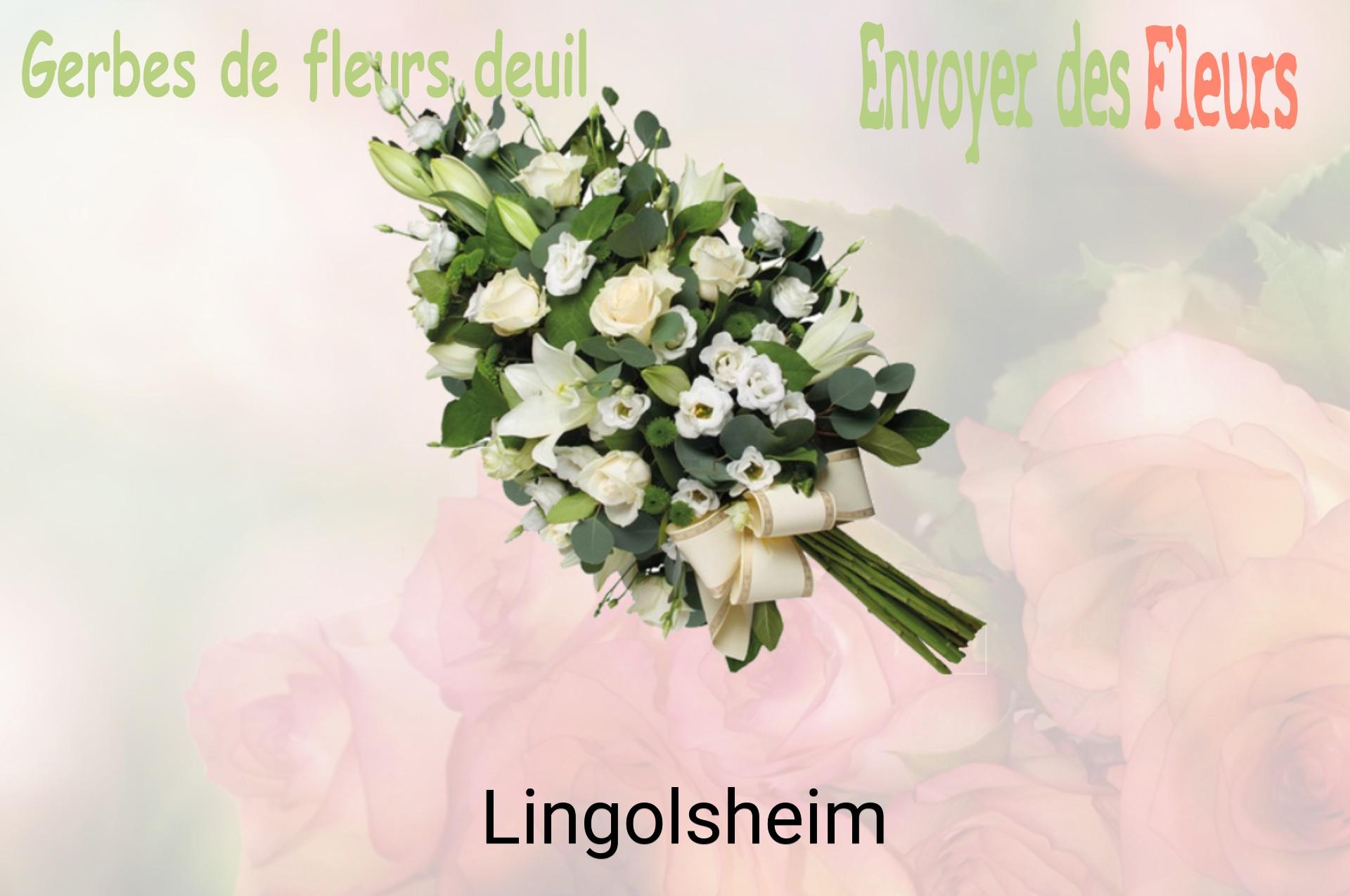 Gerbe de fleurs de deuil livrée à Lingolsheim